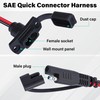 2 PCS SAE Quick Connector Harness, 1FT 12AWG SAE Adapter