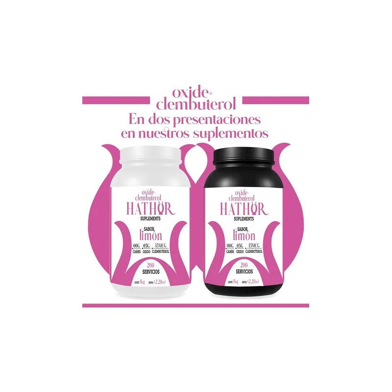Óxido Nítrico Clembuterol Protein Hathor 1kg Pre Entreno