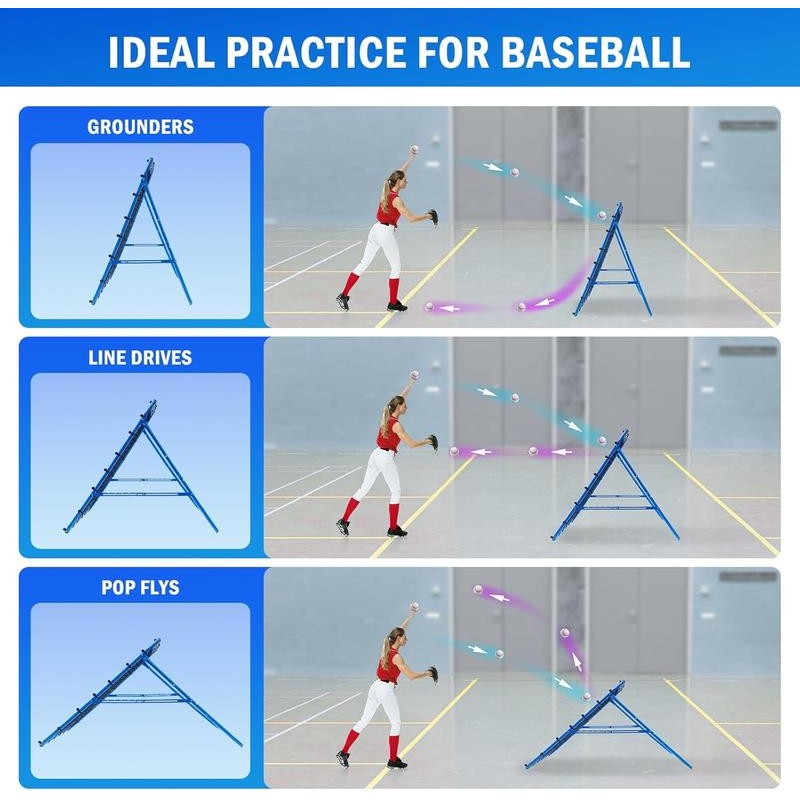 Winthai 4x4FT Volleyball Rebounder Net, Soccer Rebounder Pitchback Net with