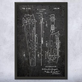 Framed Handsaw Print, Handyman Gift, Shop Class Art, Saw Blueprint, Workshop Decor, Carpenter Gift, Woodworking Art Dark Concrete (8x10)