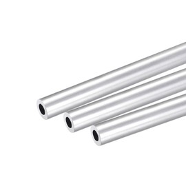 sourcing map Pack of 3 Aluminium Tubes, 5 mm Outer Diameter, 6063 Aluminium Round Tube, 2 mm Inner Diameter, Aluminium Rod, Hollow Tube, Aluminium Straight Tube, 250 mm Length, Aluminium Tube Metal