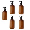 WOONEKY 5Pcs Press Pump Bottles Portable Sub Packaging Emulsion Containers
