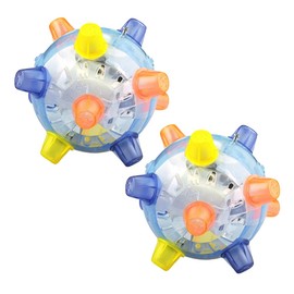 Music Dancing Ball,Flashing Ball Dog Toy Ball Dog Ball Pet LED Jumping Ball Toy Ball, Shake Jumping Ball Flash Bouncing Ball for Dogs Cats (Blue)