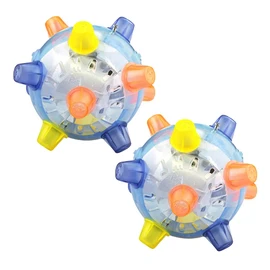 Music Dancing Ball,Flashing Ball Dog Toy Ball Dog Ball Pet LED Jumping Ball Toy Ball, Shake Jumping Ball Flash Bouncing Ball for Dogs Cats (Blue)