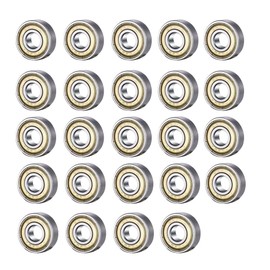 Pack of 24 Ball Bearings, 608 ZZ Bearings, Double Shielded Miniature Deep Groove Ball Bearings for Skateboards, Scooters, Inline Skates