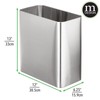 mDesign Stainless Steel Slim Rectangular Modern Metal 2.6 Gallon/10 Liter