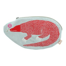 Kusuhashi Crest Woven Morita MiW Pouch Komodo Dragon Blue A-65935-90-B 22 x 13cm