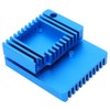 Blue Aluminum Alloy Mini Router Shell Case with Cooling Fan