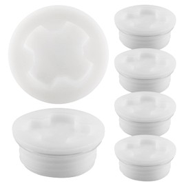 HARSKIYER 6pcs 2.42'' / 61.5mm Barrel Bung Cap, Plastic Hole Caps With Silicone Gasket for 55 Gallon Drums, Coarse Thread Poly Buttress Plug Seal Lid