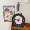 Wall Clock ABS Fried Egg Frying Pan Shape Silent Battery