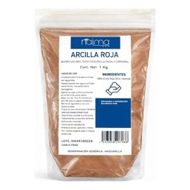 Arcilla Roja 1 Kg Barro Natural Para Mascarilla Facial Todo Tipo De Piel                                                                              