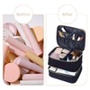 TANPADUAJI Double Layer Travel Makeup Bag Portable Large Cosmetic Case