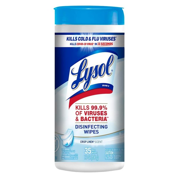 Lysol® Toallitas Desinfectantes para Superficies Crisp Linen 35 pz