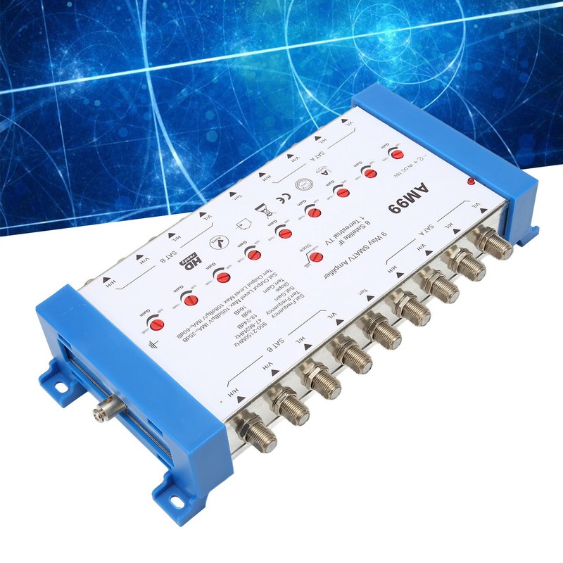 9 Way SMATV Amplifier Professional Plug and Play Satellite TV