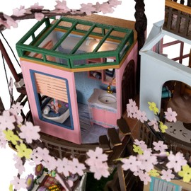 Miniature House Construction Kit Large – Enchanting Tree House 'Cherry Blossom