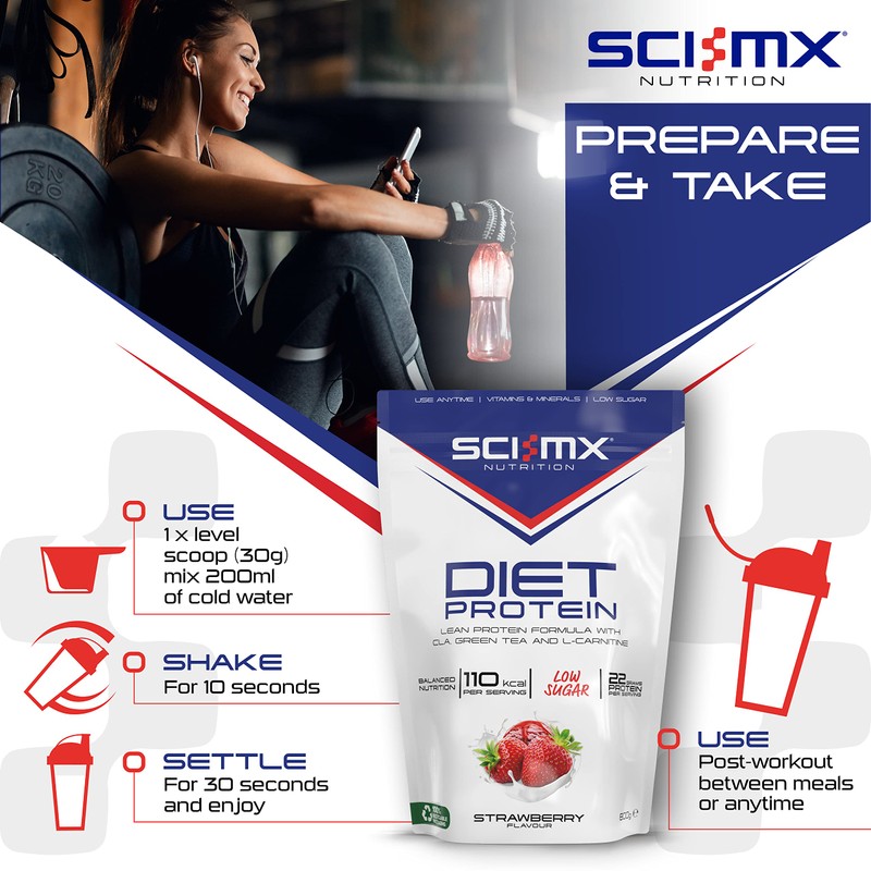 SCI-MX Diet Protein, High Protein, Low Sugar, Low Fat Lean