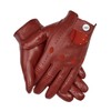GSG Men Genuine Leather Gloves Burgundy Red Unlined Biking Touchscreen