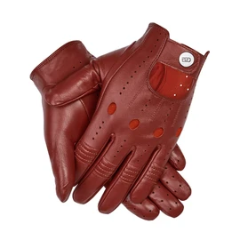GSG Men Genuine Leather Gloves Burgundy Red Unlined Biking Touchscreen Driving Gloves Large Palm Hole