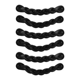 Brute Strength - Leather Drawer Pulls - Braided - Black - 12 pcs - 6-1/2 x 1 ’’ - Leather Handle - Leather Dresser Pulls - Cabinet knobs Dresser knobs - Dresser handles