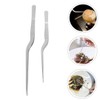 CIYODO 2pcs Stainless Steel Kitchen Tweezers Precision Tongs for Cooking