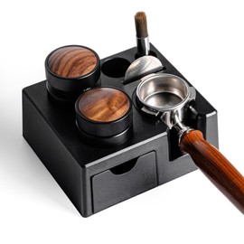Tamper Station for Barista (51-58 mm) | Black Tamper Station Made of ABS | Adjustable Coffee Tamping Station | Espresso Station for Barista Accessories