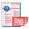 30-Pack Annual Vehicle Inspection Report Form, 3-Ply Carbonless Form and