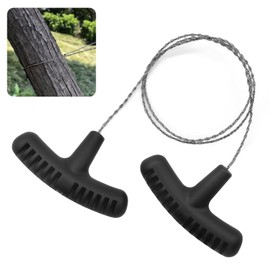 SHAOKAOLU Stainless Steel Wire Saw with Plastic Handles,27.5'' Cable Saw Hand Pocket String Emergency Outdoor Survival Rope Cutting Tools for Camping Hiking and Cutting Trees & Wood