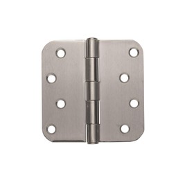 Hinge Outlet Stainless Steel Door Hinges - 4 Inch with 5/8 Inch Radius - Non-Removable Pin for Enhanced Security and Rust Resistance (Brushed Finish, 2 Pack)