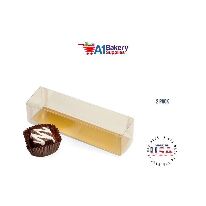 Clear Candy Box with Gold Bottom Insert for 2 Candies