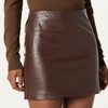 The Drop Women’s Caen Mini Skirt, Chocolate Croc, M