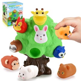 SnapGlowz Gifts for 1-5 Year Old Boys, Toddler Toys Farm Animal Learning Toy for Toddlers 1-6 Forest Animal Playset Montessori Toys for 2-6 Girls Sensory Birthday Gifts for Boys
