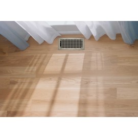 Brushed Nickel Plated Steel Rockwell Register for Floor/Wall Use - 6" x 14"