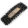 styleBREAKER Women's Hair Clip Plastic Beads Clip Closure Black