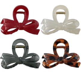 MARY LAVENDER Large Claw Clips Knot-shaped for Women and Girls, Non Slip Strong Hold Hair Clips for Thick Hair 4 Colors