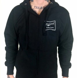 Cartel Ink Tattooed Low Life Zippered Hoodie - Black, M