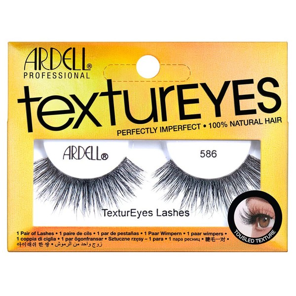 Ardell Professional TexturEyes 586 Eyelashes. 100% Natural. Messy Look. 1 Pair