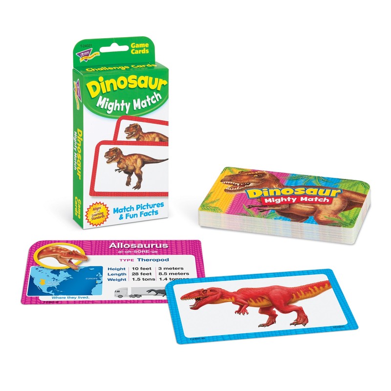 TREND ENTERPRISES, INC. Dinosaur Mighty Match Challenge Cards