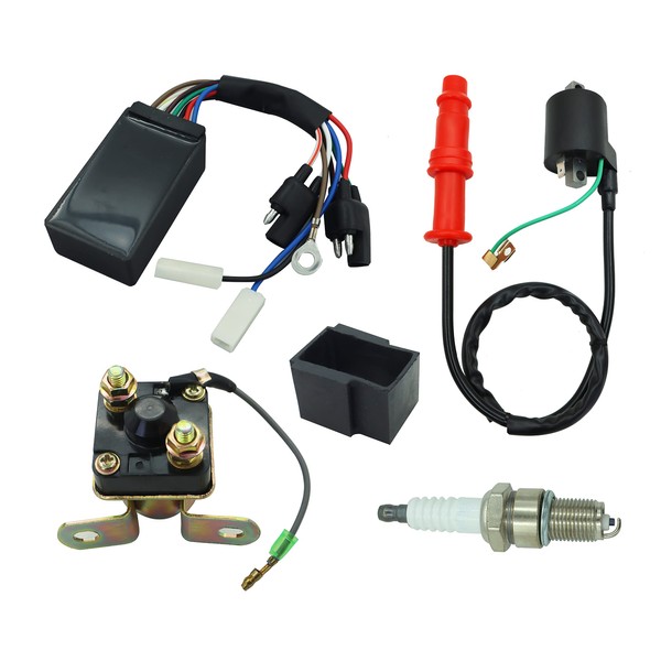 CDI Box fit for Polaris Sportsman 500 1996-2002,for Polaris Big Boss Magnum Worker Ranger 500 ATV with Ignition Coil&Starter Solenoid Relay Spark Plug