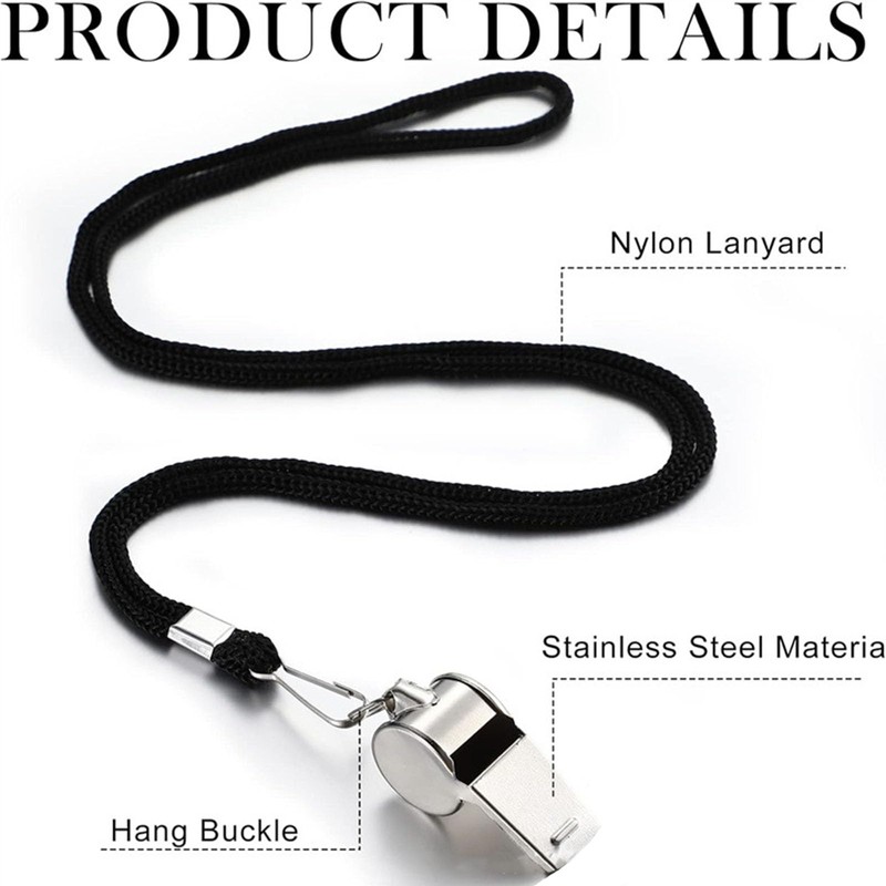 XUTONG 7pcs Whistle,Stainless Steel Whistle Loud Crisp Sound Coach Whistles