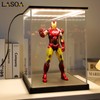 LASOA Acrylic Display Case with RGBW Color Changing LED Light,