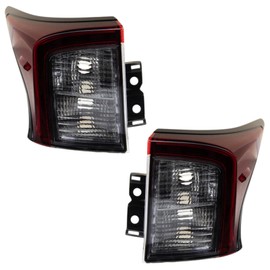 TRQ TRQ 2 Piece Driver & Passenger Side Outer Tail Light Assembly Set Compatible with 2019-2022 Toyota Prius TO2800204 TO2801204