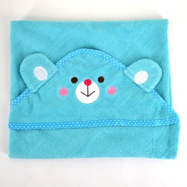 Goclothod Pet Hooded Bath Towel Cartoon Drying Bath Towel Absorbent Bathrobe Warm Blanket