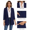 MINTLIMIT Women's Casual 3/4 Ruched Sleeve Lapel Button Slim Work