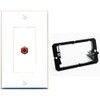 RiteAV RCA-RED Wall Plate White with Low Voltage Mounting Bracket