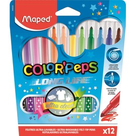 Maped Color'Peps Plumones Long Life, Multicolor, paquete de 12