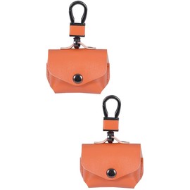 OSALADI 2pcs Simple Imitation Leather Earphone Case Cover for Portable Protective Case Buckle for Easy Carrying Precise Cut for Charging Without Removal Earphone Protector