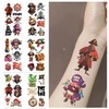 96PCS Pirate tattoo stickers Ship Nautical Pre-Cut Temporary Tattoos for