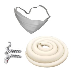 DJMANMENGG Iguro Obanai Mask Snake Ring Anime Cosplay Demon Mask Costume Accessories Prop