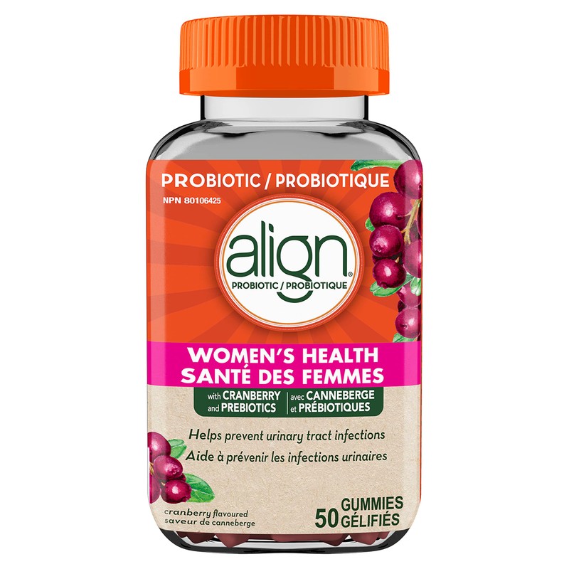 Align Women's Health Prebiotic + Probiotic Gummies, Helps Prevent Urinary