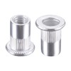 sourcing map M6 Rivet Nuts Aluminium Alloy Knurled Flat Head